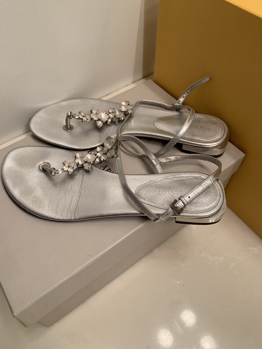 サンダル・ミュール GIORGIO ARMANI PVC SANDALS WITH RHINESTONES undefined