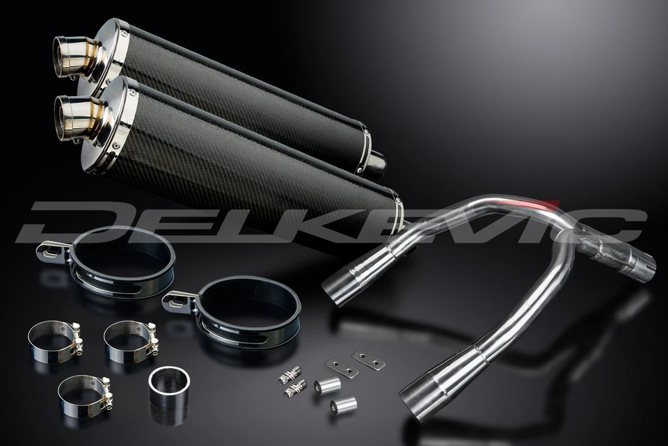 Kit silenciador escape carbono ovalado 18" deslizable Honda CB900F 919 2001-2009 Foto 4 de 4