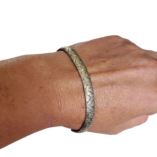Vintage Sterling Silver Etched Italian Bracelet 8" 18 Grams - Picture 12 of 19