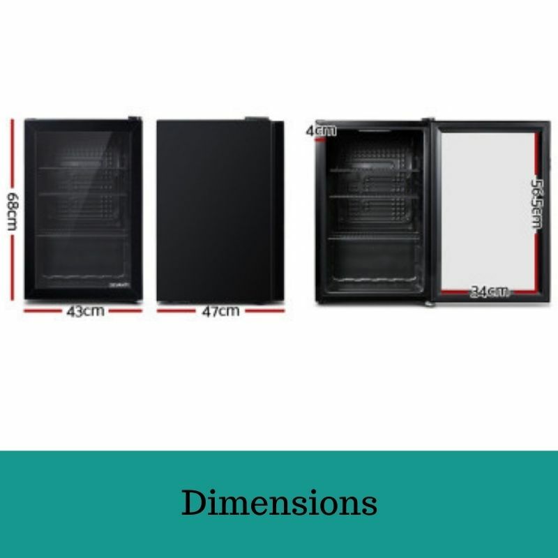 Glass Door Mini Bar Fridge Drinks Beer Refrigerator Portable Bottle Freezer 70L eBay