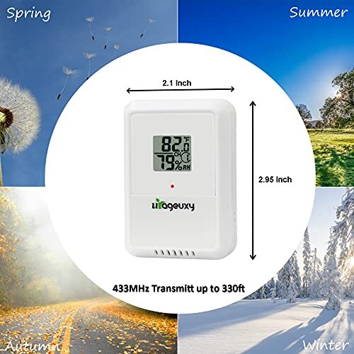 Urageuxy Funk Wetterstation mit Außensensor, Wlan 7-in-1 Große Farbkonsole + APP - Bild 2 von 8