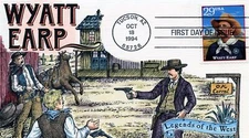 WWLF US COLLINS CACHET FDC LEGENDS OF THE WEST  2869j   WYATT EARP   COVER