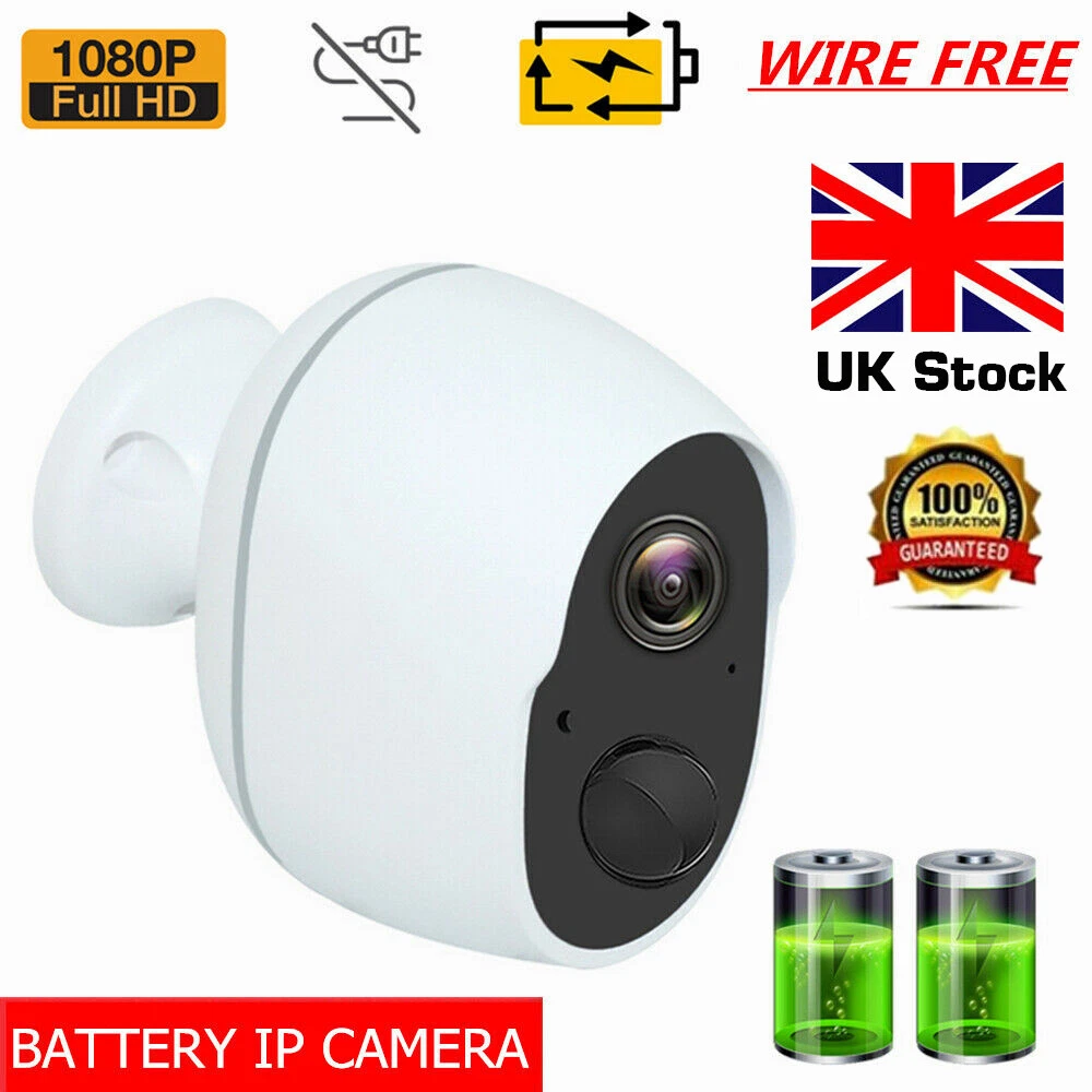 Outdoor 1080P HD Wireless Security Camera Rechargeable Battery Powered WiFi Cam