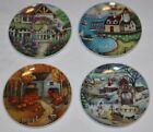 Vintage Set 4 Seasons Decorative Collector Plates Spring Summer Fall Winter 6”