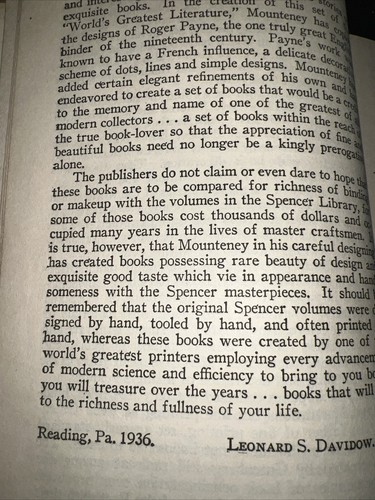 Plutarch Lives 1936 The Spencer Press The World’s Greatest Literature Volume 20 - Picture 7 of 16