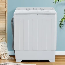 Semi-automatic Washing Machines 30lbs Compact Twin Tub with Built-in Drain Pump!