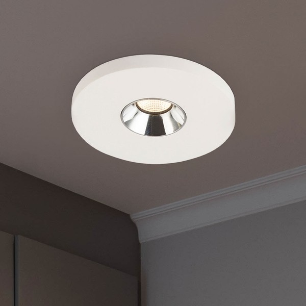 Einbaulampe Einbaustrahler Deckenleuchte Led Einbauspot Chrom Gips Weiß KüChe-image