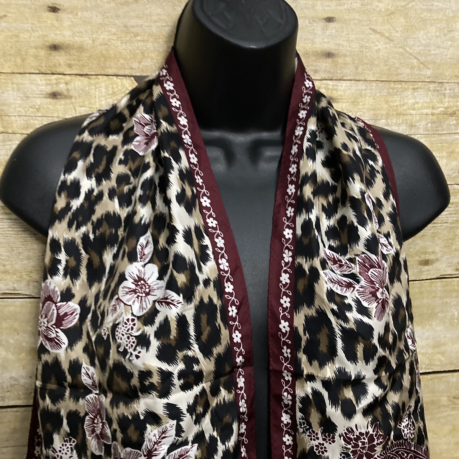 Adrienne Landau Studio Rectangular Silk Scarf Ani… - image 2