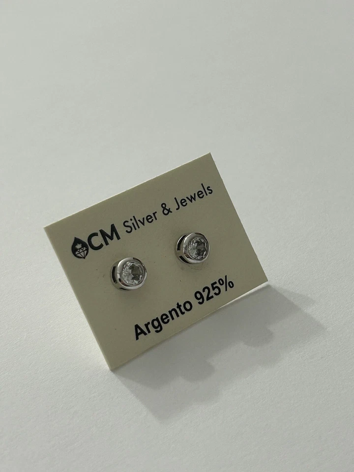 Orecchini Chiodo Punto LUCE CIPOLLA, in Argento 925  SPEDIZIONE GRATUITA - Immagine 3 di 3