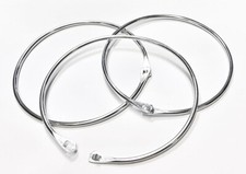 3 x units   Extra Large 125mm Key Ring, Split Ring, Jailers Key Ring - Strong