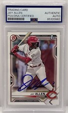 Cam Collier Signed Autographed 2021 Bowman 1st Rookie Card PSA/DNA Slabbed Reds