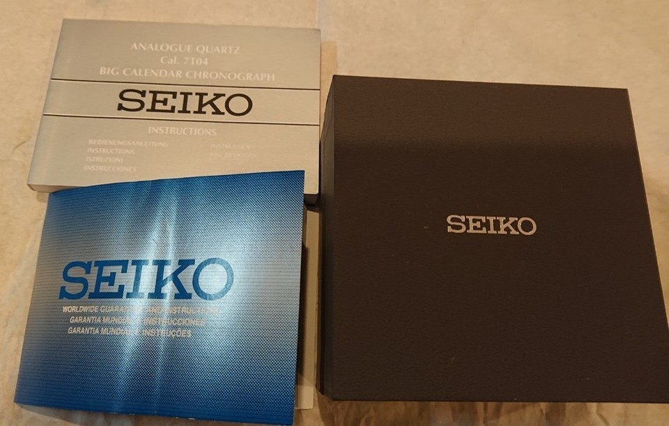 SEIKO Men's Watch 10 ATM Waterproof Chronograph Walk Metal Strap ...