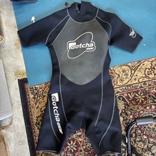Gotcha Gear Shortie Wetsuit Small, Short Sleeve, 4-Way Stretch Black Men  s Med.