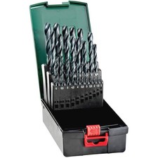 Metabo 627667000 Jeu de forets pour le métal 25 pièces 1 mm, 1.5 mm, 2 mm, 2.5