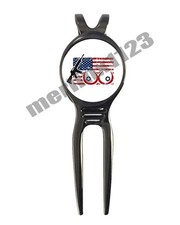 Guns Titties  America Golf Ball Marker  Black Gunmetal Divot Tool Boobs