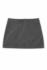 Gray Mini Skirt with Pockets Size Medium New Without Tags