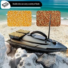 NEW Zunate RC Fishing Bait Boat 1.5Kg Loading 500M Remote Auto Return Dual Bait 