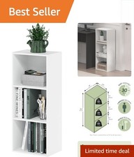 LUDER 3-Cube Modern Bookshelf - Stylish Storage for Living Room Home Office