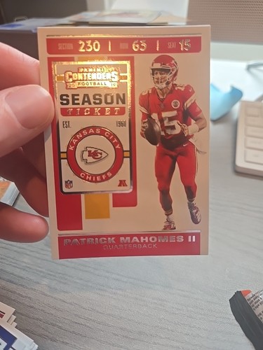 Panini Contenders 2019 - Boleto de temporada #39 Patrick Mahomes II - Imagen 5 de 6