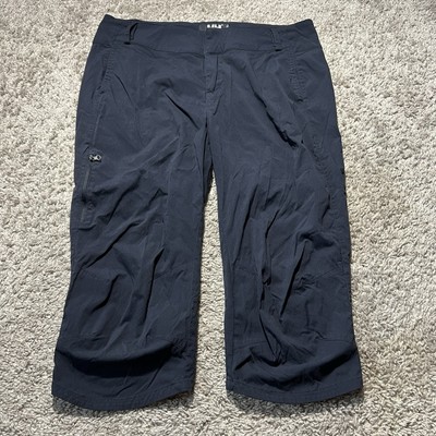 Helly Hansen Capri Cargo Pants Womens 36 Navy Blue Stretch Travel Hiking Light