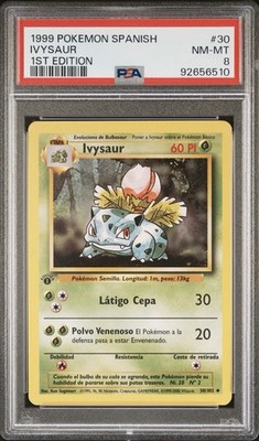 1999 Pokemon SPANISH 1st Edition Base Set Ivysaur 30/102 PSA 8 NM-MT | eBay 1999 Pokemon SPANISH 1st Edition Base Set Ivysaur 30/102 PSA 8 NM-MT | eBay