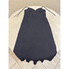 Tommy Hilfiger Slip Dress Womens Size 14 Black V-Neck Midi Sleeveless