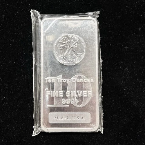 Highland Mint 10 Troy Oz Walking Liberty .999 Fine Silver Bar, Sigma Tested