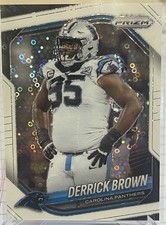 2025 Panini Prizm Derrick Brown #76 White Disco Carolina Panthers
