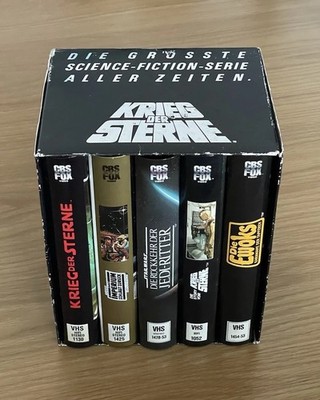 Star Wars VHS Box Set CBS FOX Video komplette Trilogie + Ewoks Sammlung Rarität