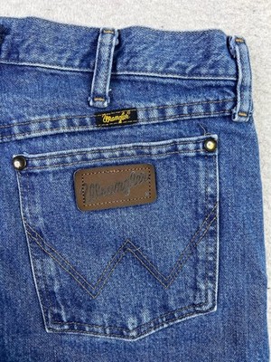 Wrangler Jeans Mens 34x36 Blue Regular Fit 47MWZ Cowboy Cut Straight Leg Denim