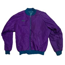 VTG Columbia Reversible Bomber Coat - Purple And Teal - Men  s Size Large READ 