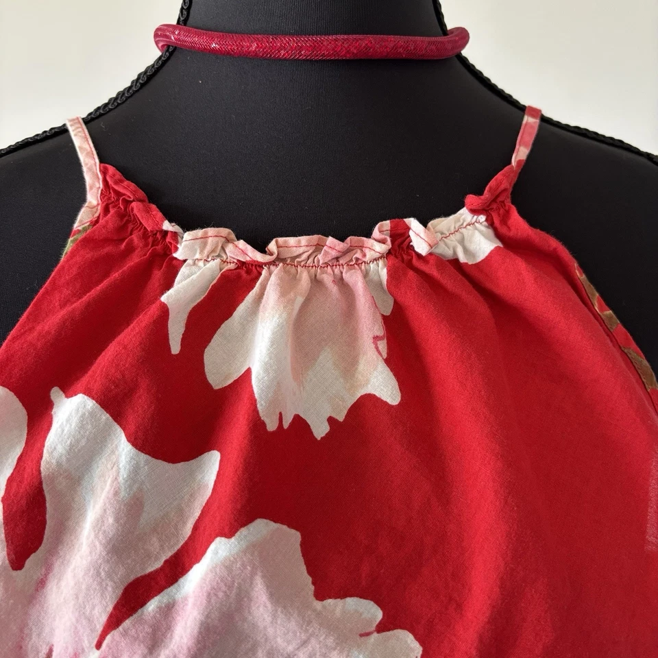 Camiseta sin mangas hawaiana Y2K Victoria’s Secret Cami Roja Coquette Resort Tropical M Foto 3 de 4