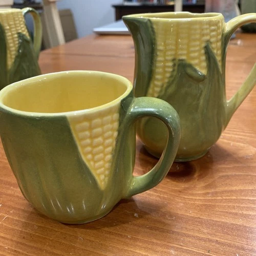 Vintage Shawnee Cup And Cream Pitcher Corn Pattern