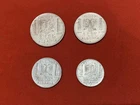 ALBANIA 2 1 0.50 0.20 LEK COINS SET ITALIAN OCCUPATION VITTORIO EMANUELE III