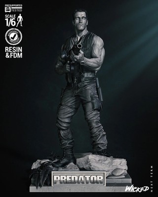 3D gedruckt 16K Resin Dutch Bust Arnold Schwarzenegger Predator Fan Made
