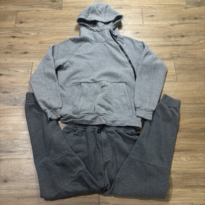 Tuxy One Piece Jumpsuit Mens Large Gray Loungewear Hoodie Sweats Tuxy Suit 