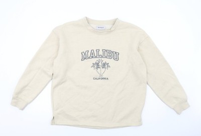 BASSINI Damen Pullover Sweatshirt beige Baumwolle Größe XL Pulli - Malibu
