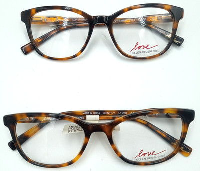 Love Eyeglasses Womens 51-18-140 Tortoise New Ellen Degeneres Eyeglass Frames