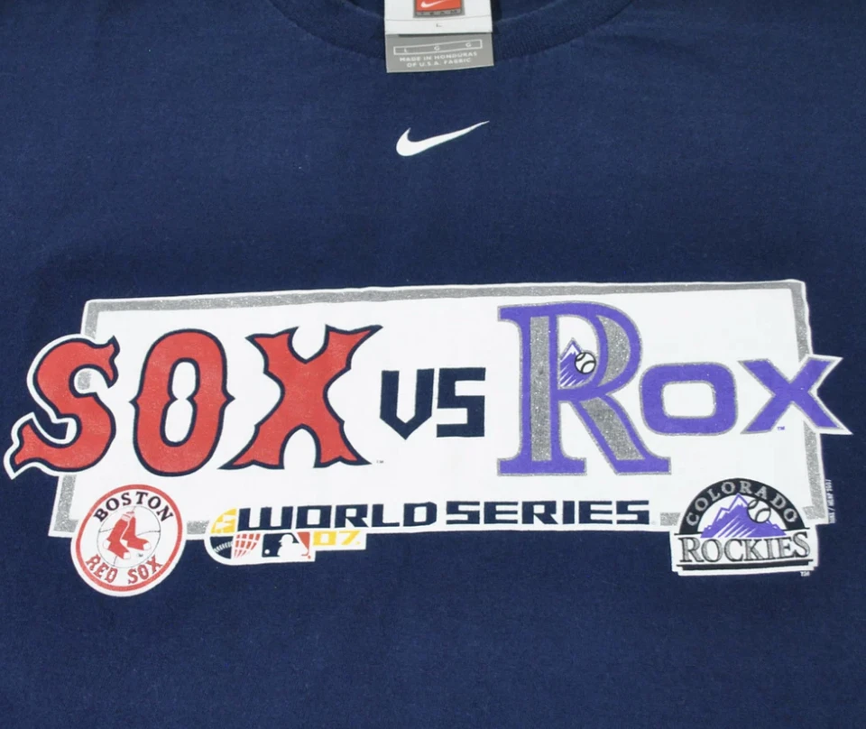 Vintage Boston Red Sox Colorado Rockies Nike World Series Shirt Size Large - Image 2 of 2