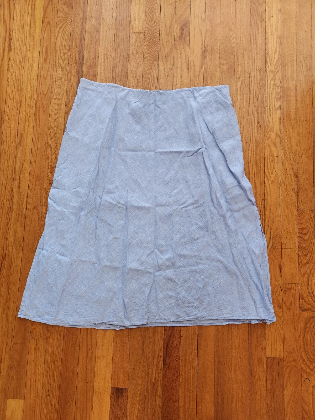 J Crew Gwyneth Flounce Hem Linen Slip Skirt French Blue Womens Size 3X