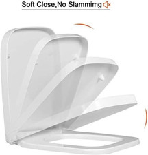 Rectangular Square Toilet Seat Soft Close Toilet Seat Quick Release Seat Easy