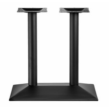 Tischgestell aus Stahl in Schwarz mit zwei Tischbeinen Höhe 72cm eckig