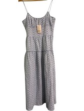 NWT Doen Benoit Eyelet Midi Length Dress in Clearwater Size Medium