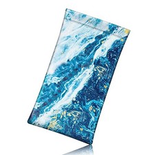 Soft Eyeglasses Case with Cleaning Cloth, Portable Squeeze Top Sandy Wave