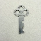 Vintage Yale & Towne MFG CO Flat Skeleton Key Silver Tone Steel Collectible