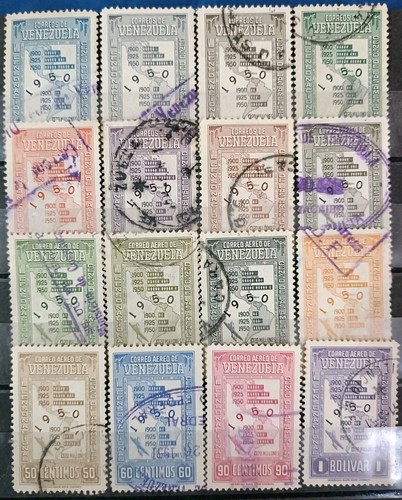 VENEZUELA Scott # 438-444 C302-C310 (0) usato 1950 - Foto 1 di 1