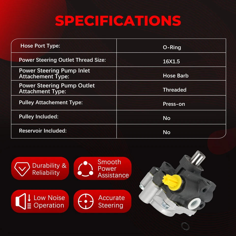 NEW Power Steering Pump For Chrysler PT Cruiser 2003-2010 L4 2.4L DOHC 21-5305 - Image 4 of 4