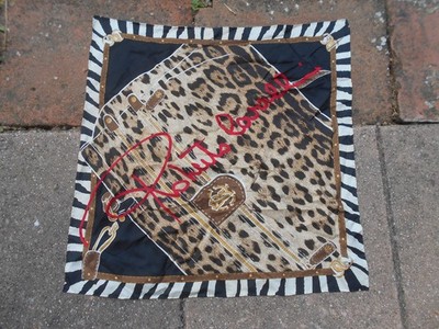 ROBERTO CAVALLI Seidentuch quadratisch Vintage 55 cm auf 56 cm