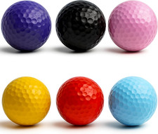 Colored Golf Balls - Multicolored Set of 6, 12, 24 Mini Golf, Putting Practice a