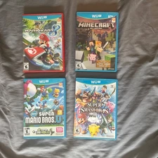Wii U Game Bundle: Mario Kart 8, Minecraft, Mario Bros. + Luigi, Smash Bros